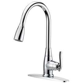 Boston Harbor Faucet Pull-Down Kitchen Faucet, Chrome