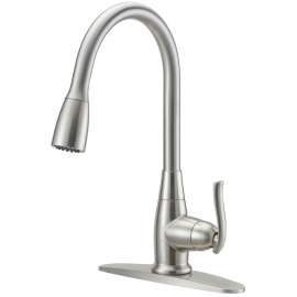 Boston Harbor Faucet Pull-Down Kitchen Faucet, Stainless Steel