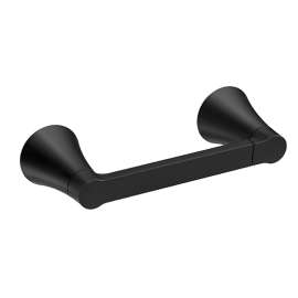 Moen Mikah Series Y0708BL Paper Holder, Zinc, Matte Black, Wall Mounting