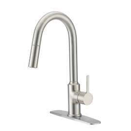 Boston Harbor Contemporary Pull-Down Kitchen Faucet, Stainless Steel