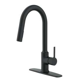 Boston Harbor Contemporary Pull-Down Kitchen Faucet, Matte Black