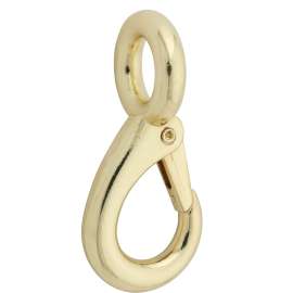 National Hardware N890-017 Boat Snap with Fixed Round Eye, 3/4 x 3-3/8 in, 180 lb Working Load, Zinc, Bronze