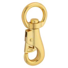 National Hardware N890-012 Boat Snap with Swivel Round Eye, 7/8 x 3-7/8 in, 220 lb Working Load, Zinc, Bronze
