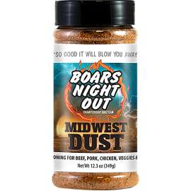 BOAR'S NIGHT OUT Championship BBQ Series OW86540 BBQ Rub, Midwest Dust Flavor, 12.3 oz