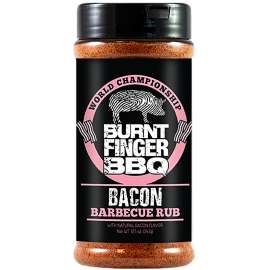BURNT FINGER BBQ OW85571 BBQ Rub, Bacon Flavor, 12.1 oz Bottle