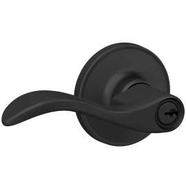 Schlage J Series J54 SEV 622 Entry Door Lock, 3 Grade, Keyed Key, Metal/Zinc, Matte Black, Lever Handle, C Keyway