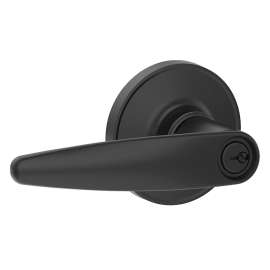 Schlage J Series J54 DOV 622 Entry Door Lock, 3 Grade, Keyed Key, Zinc, Matte Black, Lever Handle, C Keyway