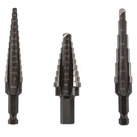 IRWIN Unibit 10502ZR Step Drill Set, 3-Piece, HSS