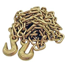 BARON TC7051620 Tow Chain, 5/16 in Trade, 20 ft L, 70 Grade, 4700 lb Working Load, Gold Zinc