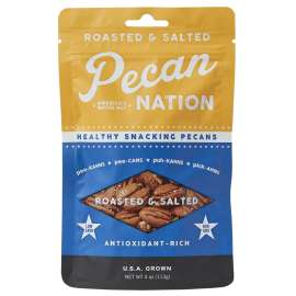 PECANS ROASTED SALTD 4OZ POUCH