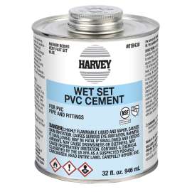 Harvey 018430-12 Solvent Cement, 32 oz Can, Liquid, Blue