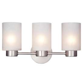 Westinghouse Sylvestre Series 6227900 Wall Fixture, 120 V, 3-Lamp, Incandescent, LED Lamp, Metal Fixture