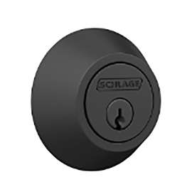 Schlage J Series JD60 622 Deadbolt, Grade 3 Grade, Keyed Key, Matte, 2-3/8, 2-3/4 in Backset, C Keyway