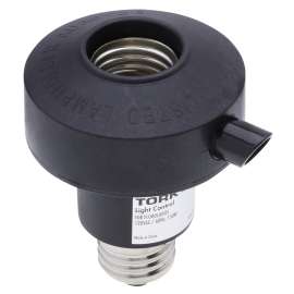TORK RKP Series RKPS201BK Floodlight Photocontrol Socket Adapter, 150/75 W, Black
