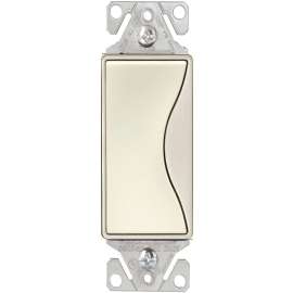 Eaton Wiring Devices Aspire 9501DS Rocker Switch, 15 A, 120/277 V, SPST, Push-In Terminal, Desert Sand