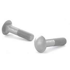 Reliable CBHDG128CT Carriage Bolt, 1/2-13 Thread, Coarse Thread, 8 in OAL, Galvanized Steel, A Grade