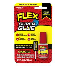 Flex Seal SGLIQ10BT Super Glue, Liquid, Clear, 10 g Bottle