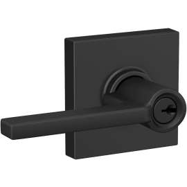 Schlage F Series F51A LAT 622 COL Entry Door Lock, AAA Grade, Alike Key, Zinc, Matte, Latitude Lever Handle, C Keyway