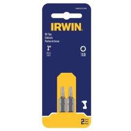 IRWIN IWAF21TX102 Insert Bit, T10 Drive, Torx Drive, 1/4 in Shank, Hex Shank, 1 in L, Steel