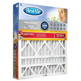 BestAir HW2025-13R Air Filter, 24-5/8 in L, 19-3/4 in W, 13 MERV