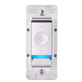 EATON WFAVD30-W-BX-L Smart Voice Dimmer Switch, 1 -Pole, 3 -Way, 120 VAC, 60 Hz, Wi-Fi, White