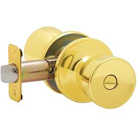 Dexter J Series J40 BYR 605 Privacy Knob, Brass, 2-3/8, 2-3/4 in Backset, 1-3/8 to 1-3/4 in Thick Door