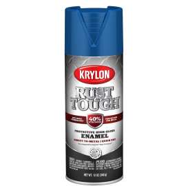 Krylon Rust Tough K09225008 Enamel, Gloss, True Blue, 12 oz, Can