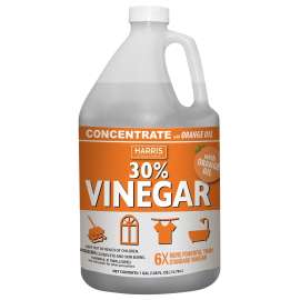 HARRIS ORG30-128 30% Cleaning Vinegar, 128 oz Bottle, Liquid, Pungent, Vinegar, Clear