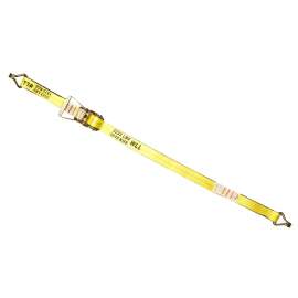 ANCRA 556-WHK Tie-Down, 2 in W, 27 ft L, Aluminum/Polyester/Steel, 3333 lb Working Load, J-Hook End