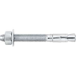 DeWALT Power-Stud 7404SD1 Wedge Anchor, 1/4 in Dia, 3-1/4 in OAL, Carbon Steel, Zinc