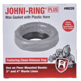 Oatey 90220 Wax Ring, Polyethylene, Brown, For: 3 in Waste Line Closet Toilet Bowls
