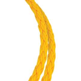 BARON 54216 Rope, 3/8 in Dia, 500 ft L, 200 lb Working Load, Polypropylene, Yellow
