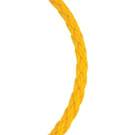 BARON 54808 Rope, 1/4 in Dia, 50 ft L, 100 lb Working Load, Polypropylene, Yellow