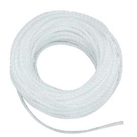BARON 54807 Rope, 1/4 in Dia, 100 ft L, 133 lb Working Load, Nylon/Poly, White