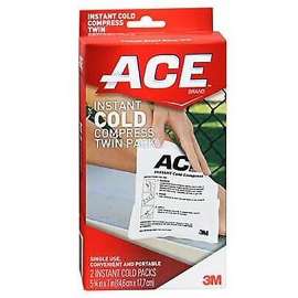 ACE 207514 Instant Cold Compress, 2-Piece, White