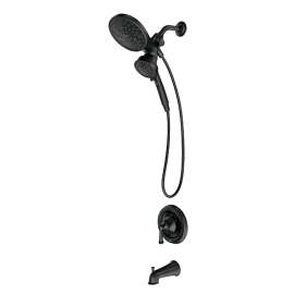 FAUCET TUB/SHW BRECKLYN MATBLK