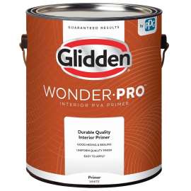 Glidden Wonder-Pro GLWP3300 Series GLWP3300/01 PVA Primer, Flat, White, 1 gal
