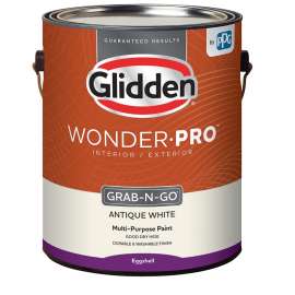 Glidden Wonder-Pro GLWP31 Series GLWP31AW/01 Paint, Eggshell, Antique White, 1 gal
