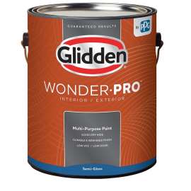 Glidden Wonder-Pro GLWP32 Series GLWP32WB/01 Paint, Semi-Gloss, Pastel Base/White, 1 gal