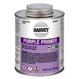 Harvey 019070-12 All-Purpose Professional-Grade Primer, Liquid, Purple, 16 oz Can