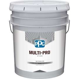 PPG MULTI-PRO 47-186/05 Interior Paint, Flat Sheen, Snowbound, 5 gal