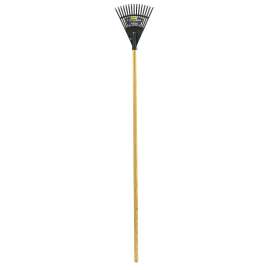 RUGG PP08 Rake, Poly Tine, 8 in W Tine, 15-Tine, Hardwood Handle, 48 in L Handle