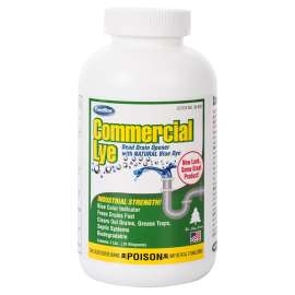 ComStar Pure Lye 30-620 Drain Cleaner, Liquid, Clear/White, Sharp, 2 lb Bottle