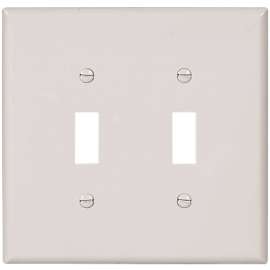 Eaton Wiring Devices 2149W-BOX Oversized Wallplate, 2-Gang, Thermoset, White