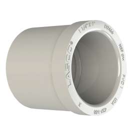 GENOVA 300 Series 30240 Pipe Reducing Bushing, 1-1/4 in Spigot x 1 in Slip, White