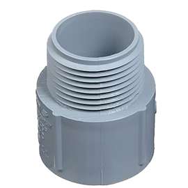 Carlon E943E5-UPC Terminal Adapter, 3/4 in MPT x Socket, 1.29 in Dia, 1.47 in L, PVC, Gray