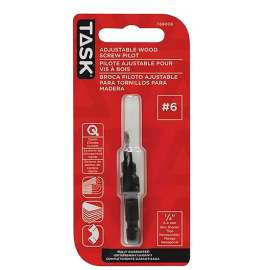 Task T69006 Screw Drill Bit, #6 Dia, 1/4 in Dia Shank, Hex Shank