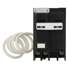 Cutler-Hammer GFTCB250 Circuit Breaker, GFCI, Type GFTCB, 50 A, 2 -Pole, 120/240 V, Plug Mounting
