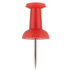 National Hardware V2503 Series N259-721 Push Pin, Polyethylene/Zinc, Red
