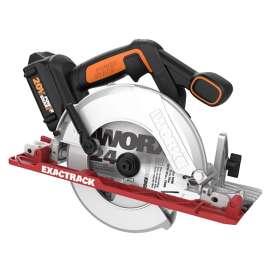 WORX WX530L Circular Saw, Battery Included, 20 V, 6-1/2 in Dia Blade, 0 to 50 deg Bevel
